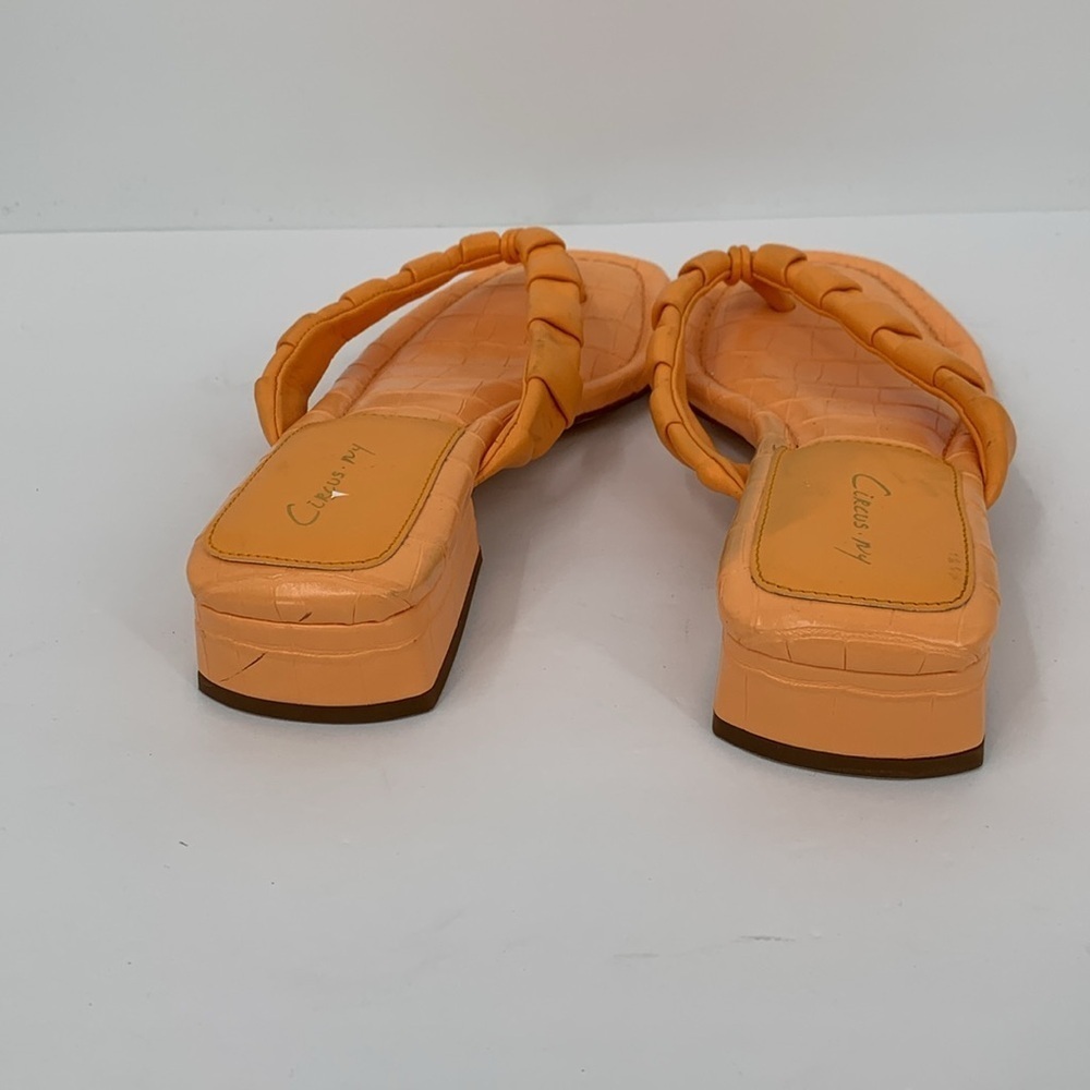 Circus NY Jacinda thong flip flop sandal shoe heel creamsicle orange slide 8.5 - Picture 6 of 6